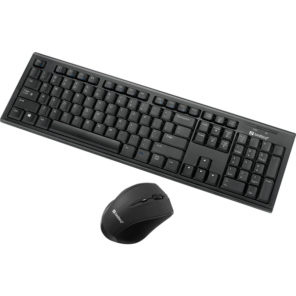Sandberg 631-23 toetsenbord Inclusief muis Thuis/Werk RF Draadloos QWERTY Engels Zwart