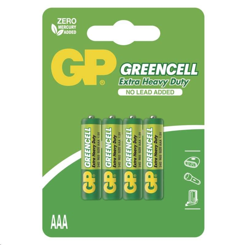 GP 1.5V Greencell 24G mini ceruza (AAA) elem (4db/blister) (B1211) (B1211)