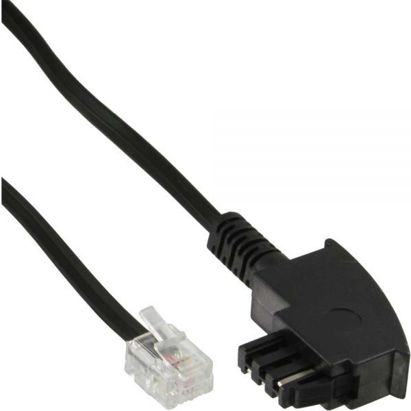 InLine 18917 cavo telefonico Nero