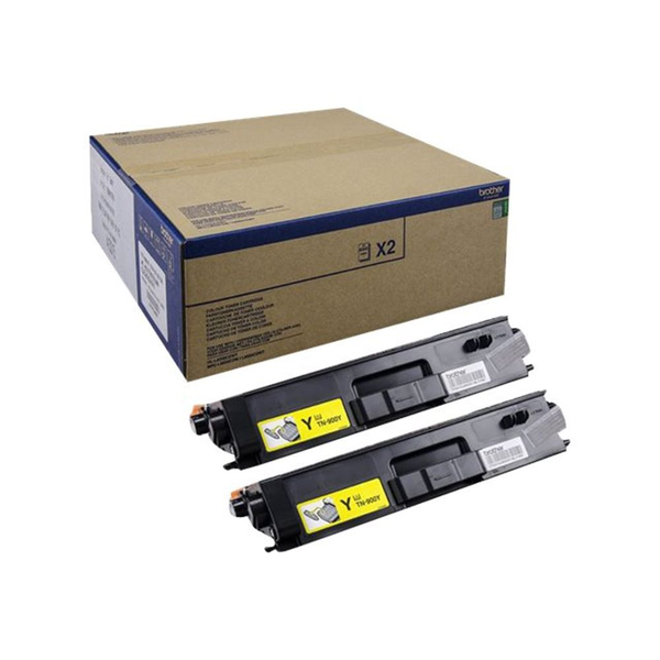 Brother TN-900YTWIN tonerpatron 2 stk Original Gul