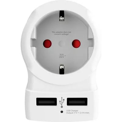 SKROSS hálózati csatlakozó átalakító-USA, beépített USB töltővel (1.500281) (SKR1.500281)