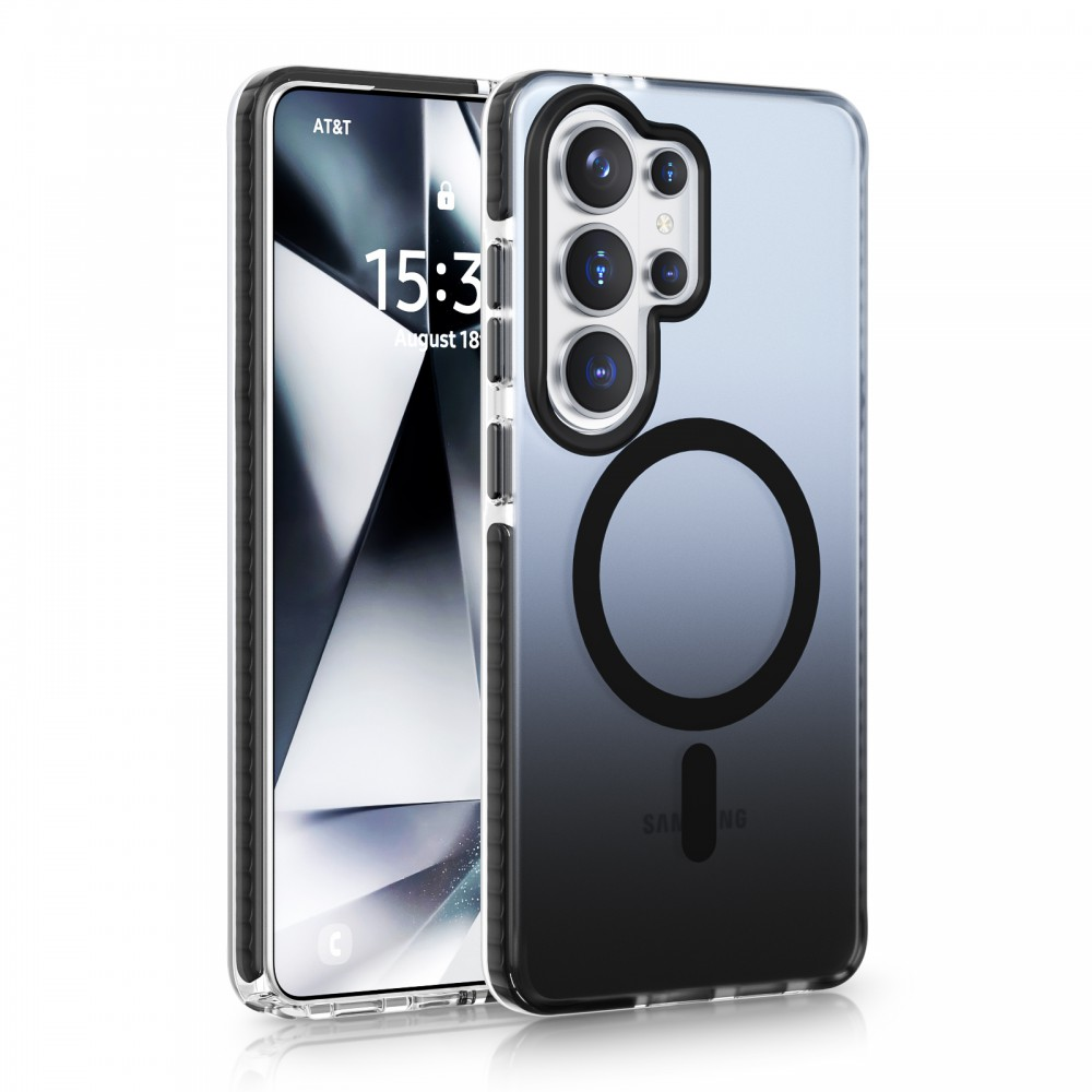 Samsung S26 Ultra mágneses tok, Fekete-Átlátszó (CEL-MAG-S26U-BKTP)