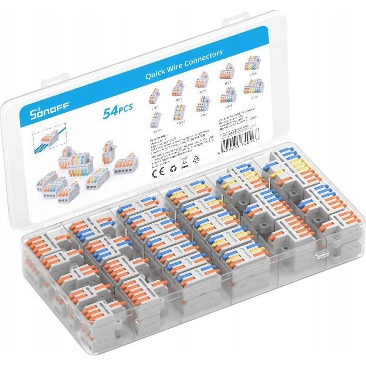 SONOFF D1-2 rugós vezeték összekötő és elosztó szett (D1_2)