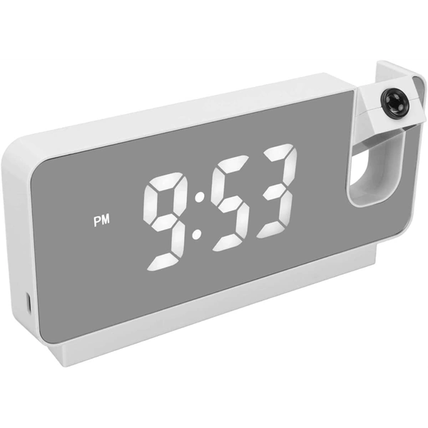 TOO DCP-444-W hőmérséklet kijelzéssel, ébresztő funkcióval projektoros digitális óra (TOO DCP-444-W)
