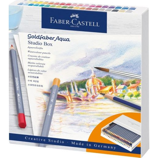 Faber Castell AG Akvarell Színesceruza Készlet Goldfaber Aqua Studio Box 38 Darab/Doboz Fém Dobozban (440643)
