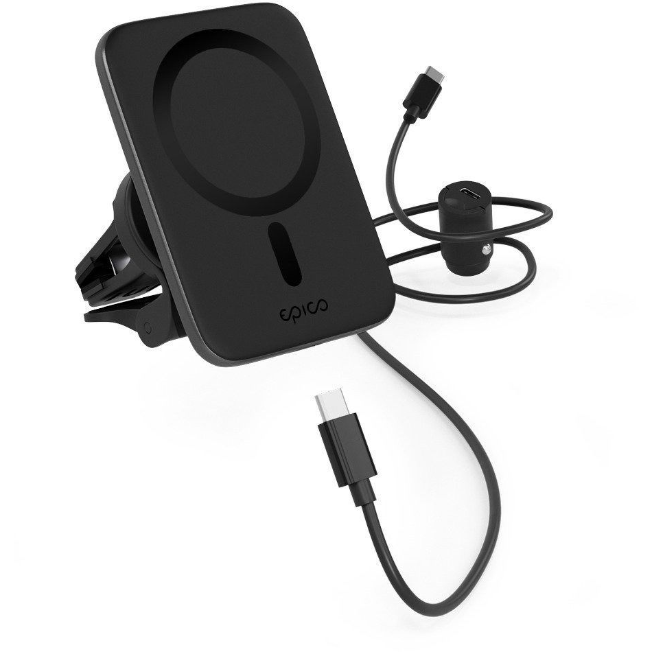 Epico Qi2 Mag+ vezeték nélküli autós töltő - fekete (9915101300252)