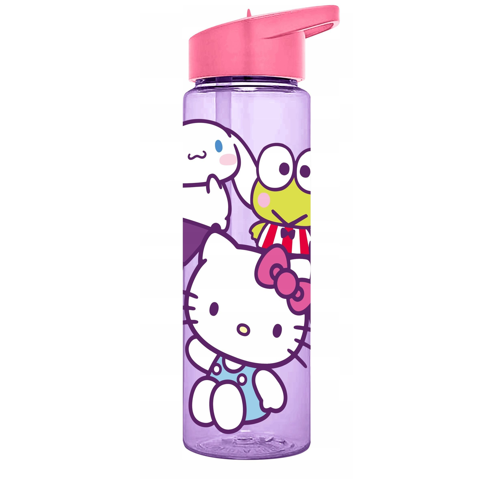 Hello Kitty Friends Műanyag Szívószálas Kulacs 600 ml (SB10709)