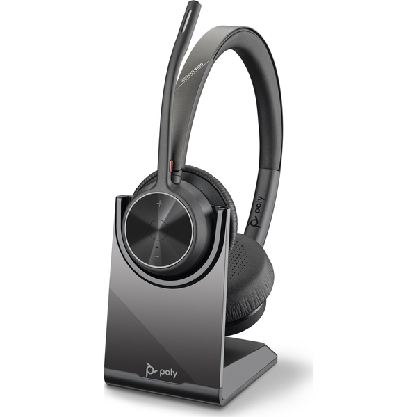 POLY Voyager 4320 UC Auriculares Inalámbrico Diadema Oficina/Centro de llamadas USB Tipo C Bluetooth Base de carga Negro