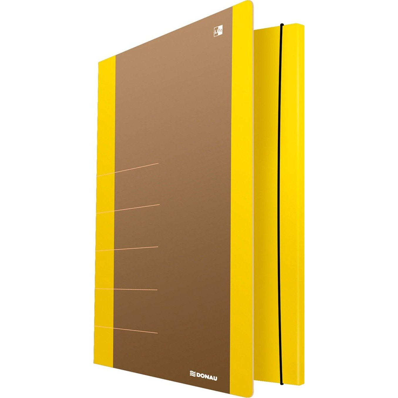 Donau Life Gumis Mappa - Karton, A4, Neon Sárga (2060001FSC-11)