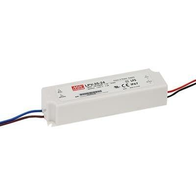 MW Mean Well LPV-35-36 LED transzformátor Állandó feszültségű 36 W 0 - 1 A 36 V/DC Fényerő-szabályozó nélkül, Túlterhelés elleni védelem 1 db