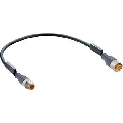 Lumberg Automation RST 4-RKT 4-225/2M-1 Érzékelő-/működtető összekötő, konfekcionált M12 Dugó, egyenes, Alj, egyenes 2.00 m Pólusszám: 4 1 db (RST 4-RKT 4-225/2M-1)