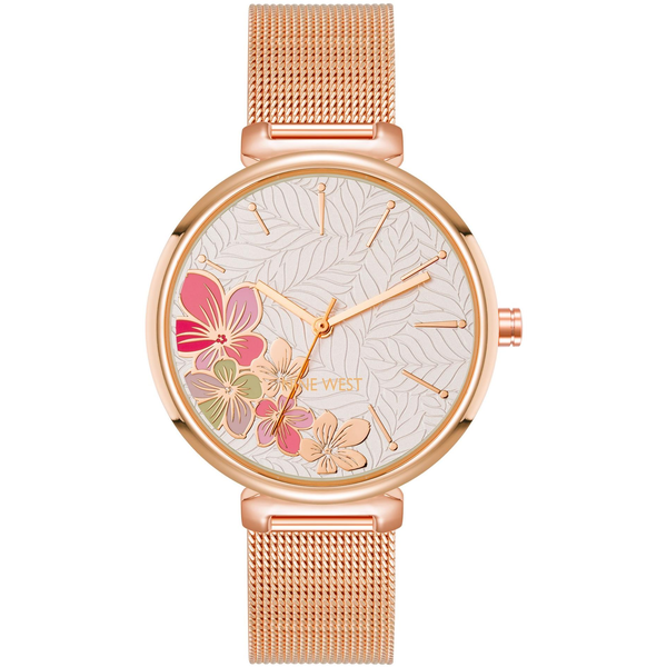 Nine West NW/3000FLRG karóra, női, kerek - rózsaarany