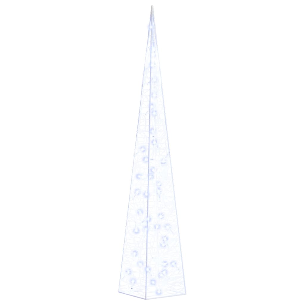 dekoratív kék fényű LED-es akril fénykúp 90 cm (328961)