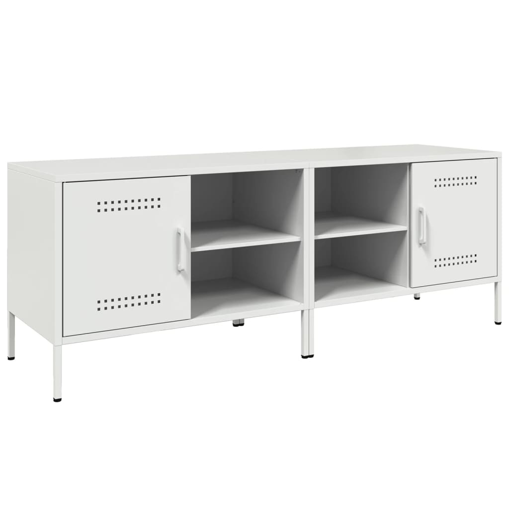 2 db fehér acél TV-szekrény 68 x 39 x 50,5 cm (843005)