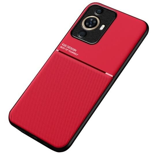 Gigapack Huawei Nova 11 Pro mágneses, bőr hatású, csíkos mintás tok piros (GP-146884) (GP-146884)