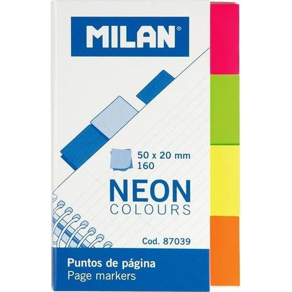 Marcador Páginas Neón 160 Puntos 50x20