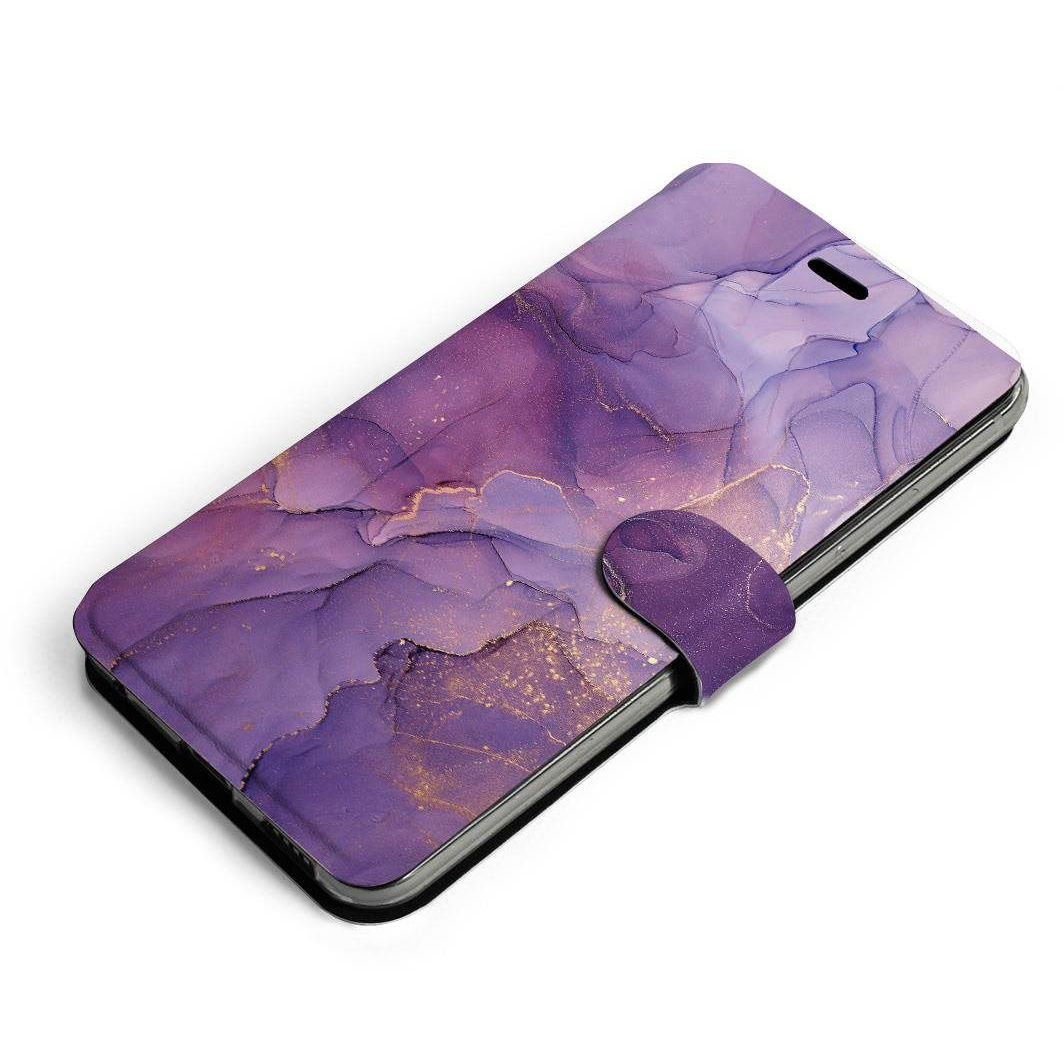 Mobiwear Huawei Y6 2019 flip tok - VP20S, lila márvány (5904808137348)