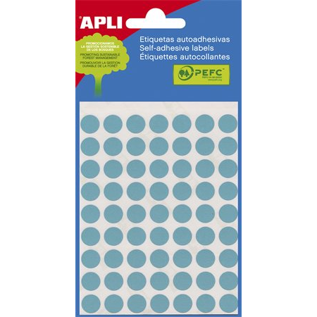 Apli 8 mm kör Etikett kék 288 etikett/csomag (2045)