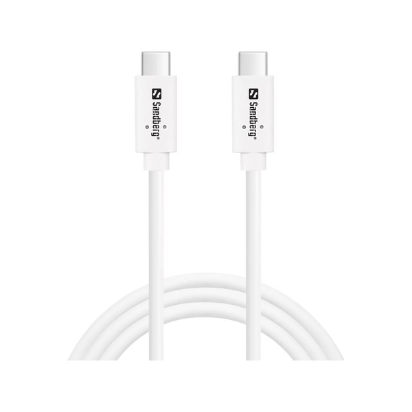 Sandberg 136-53 USB-kabel USB 3.2 Gen 2 (3.1 Gen 2) USB C Hvid