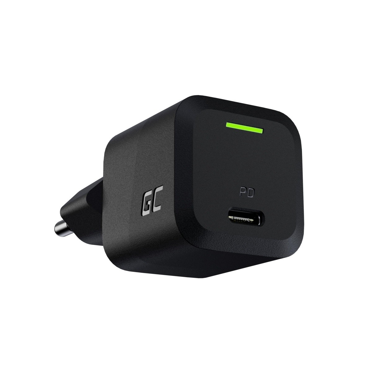Green Cell PowerGaN USB-C Hálózati töltő - Fekete (33W) (CHARGC06)
