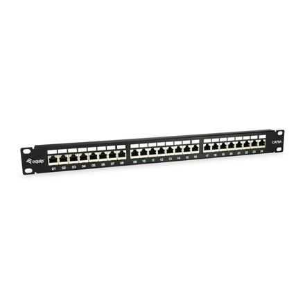 Equip Patch Panel 24 port, Cat6A, 1U, árnyékolt, 19