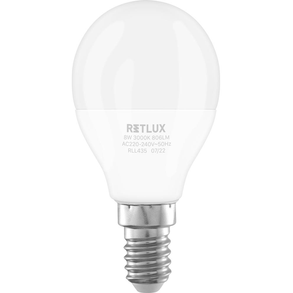 RETLUX RLL 435 G45 E14 miniG 8W WW (RLL 435)