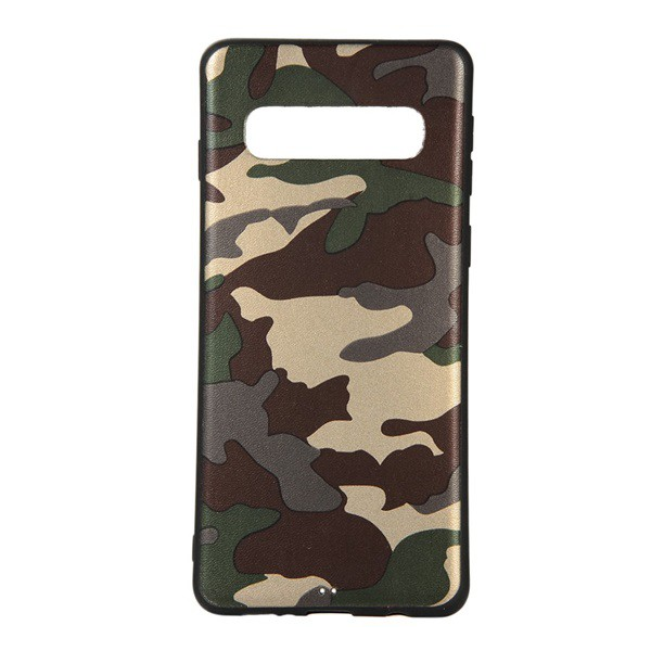 Szilikon telefonvédő (terep minta) ZÖLD [Samsung Galaxy S10 (SM-G973)] (5996457851393)