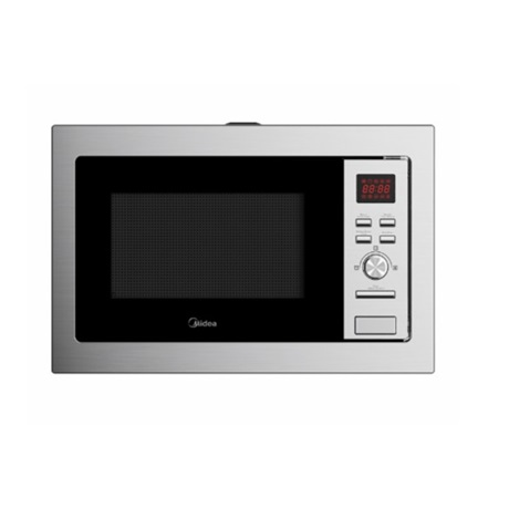 MIDEA MW20DIX Beépíthető Mikrohullámú Sütő 20L Inox 800W Grillel