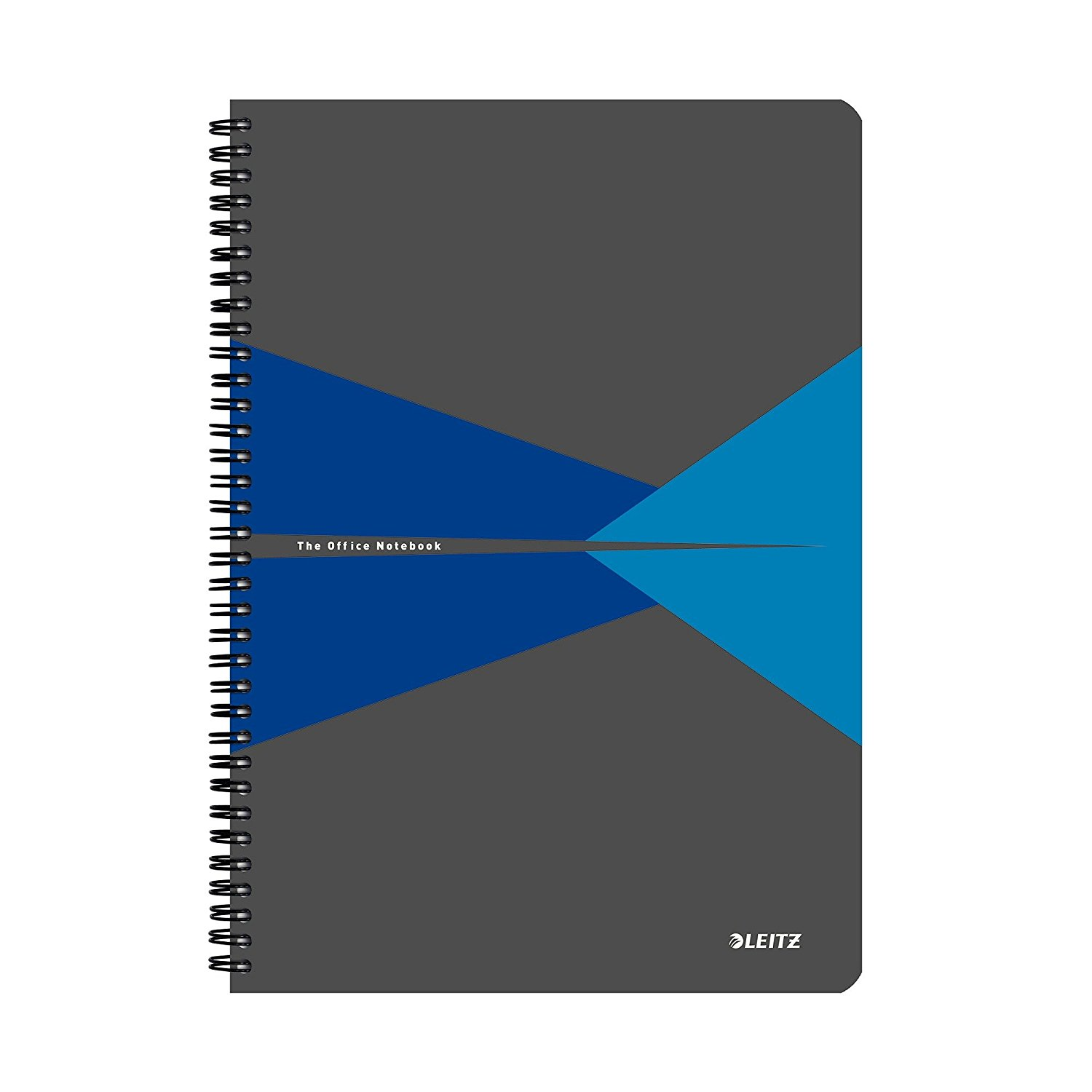 Leitz Office 90 lapos A4 kockás spirálfüzet - Szürke -kék (46470035)
