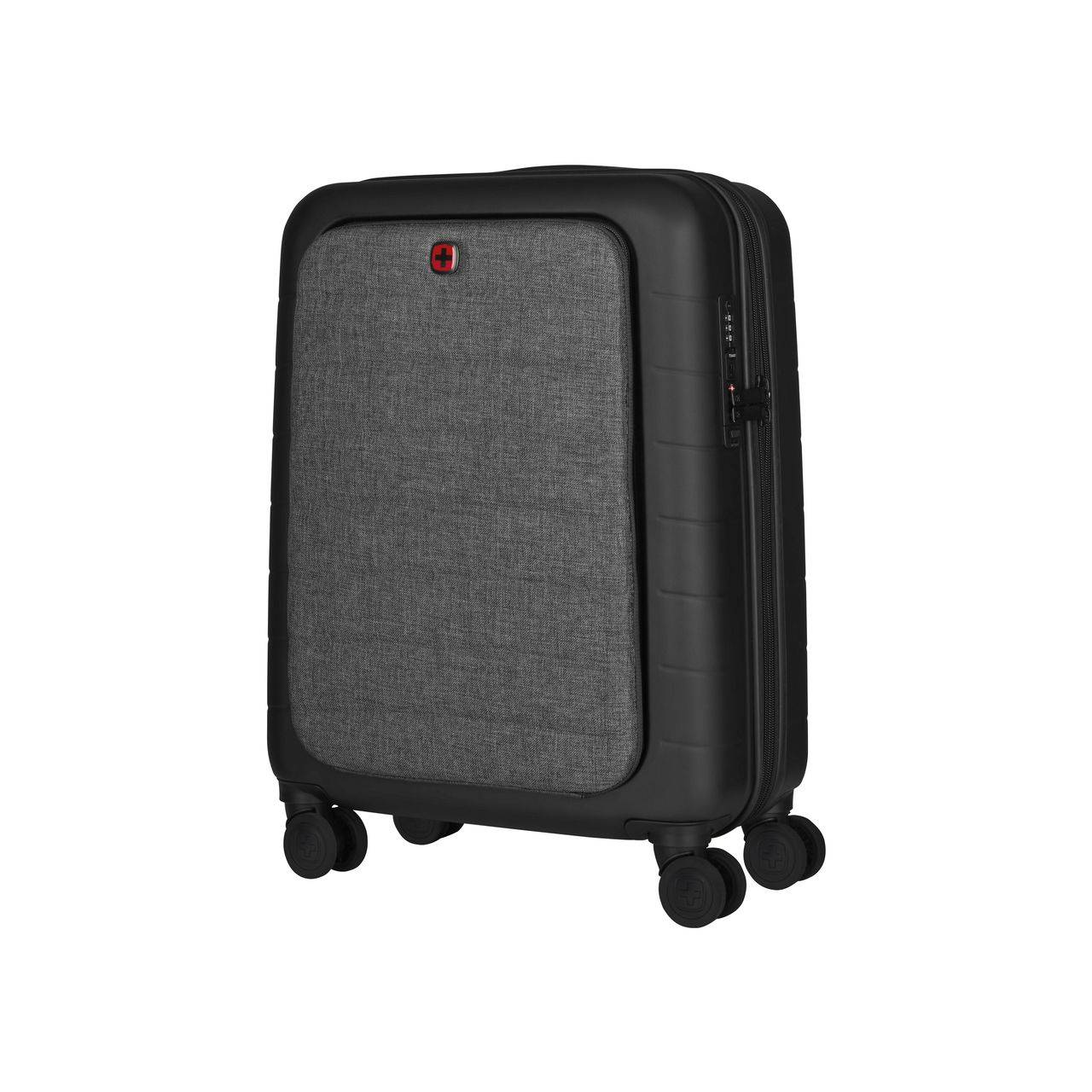 Wenger Syntry Carry-on Keményfedeles négykerekű bőrönd - Fekete/Szürke (610163)