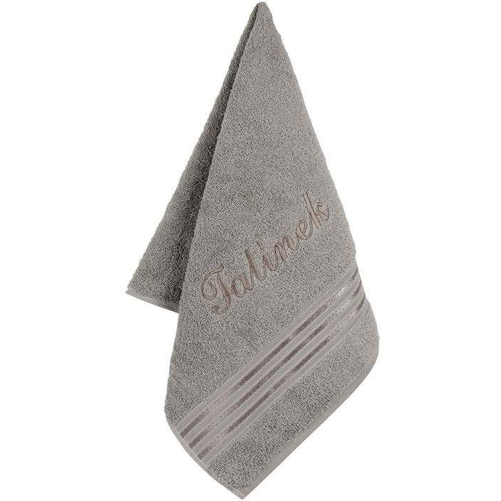 BELLATEX s. r. o. Terry towel 50×100 Line L/717 dark grey with embroidery Daddy (7896)