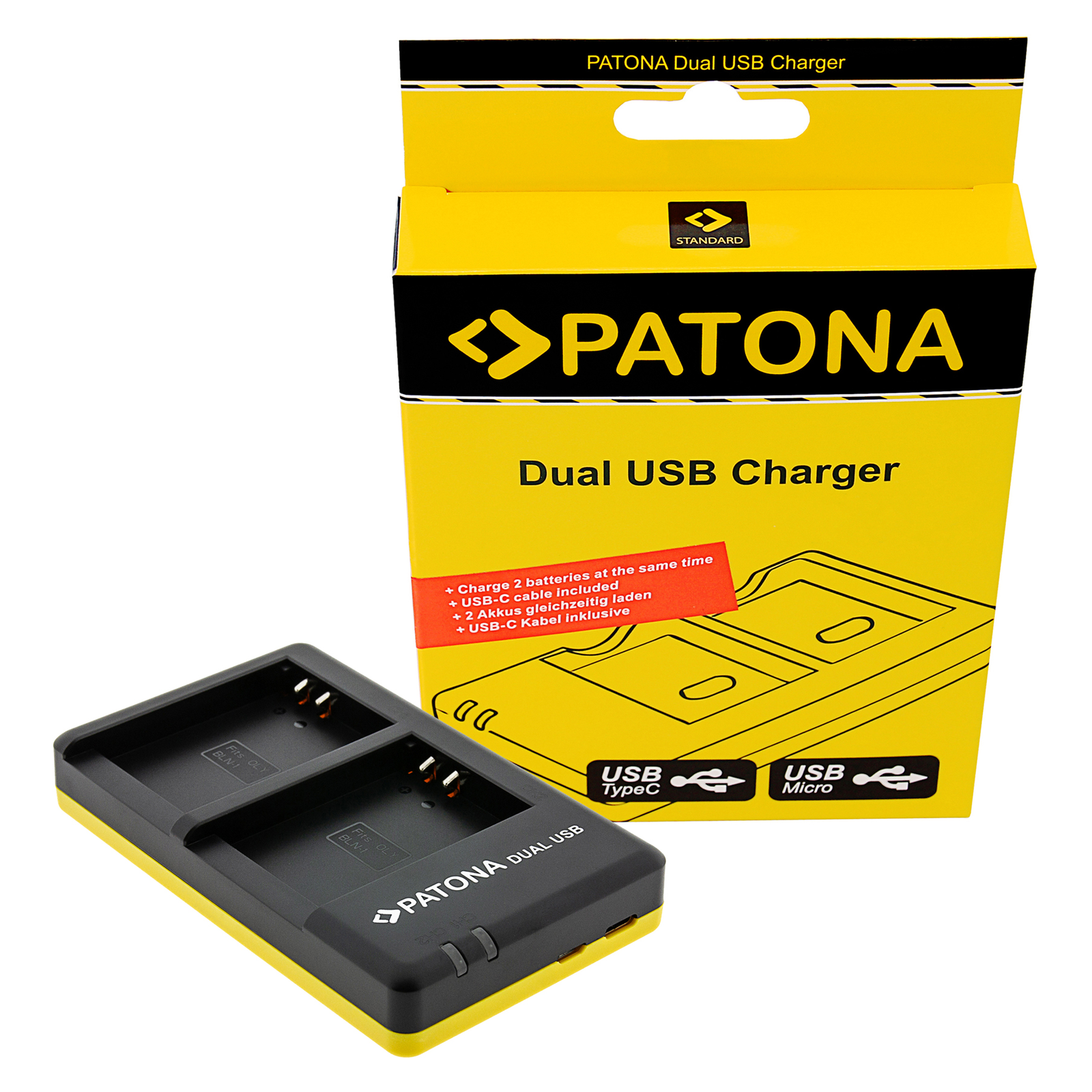 Patona PT1946 Foto Dual Quick Olympus PS-BLN1 USB Akkumulátor töltő (PT1946)