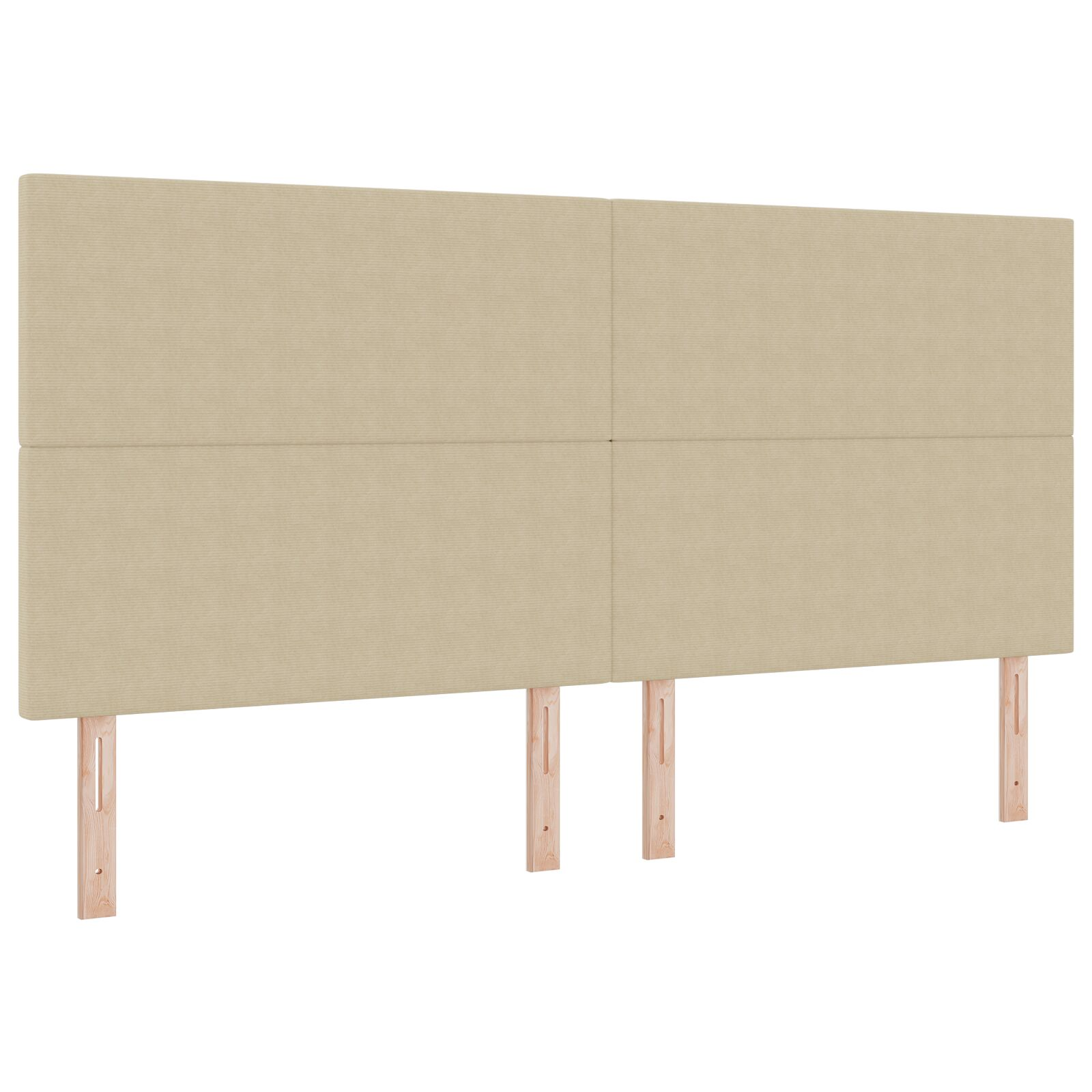 Egyszerű Fejtámla Világos Zöld Szürke 200 cm Kordbársony Szövet (3337739)