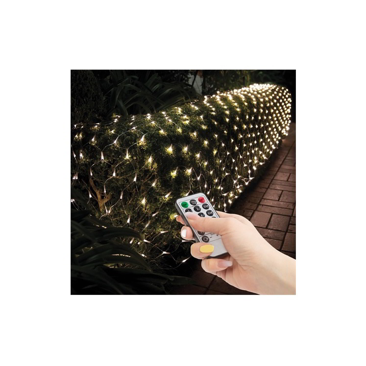 Family Decor 58909A Kül-/Beltéri LED fényfüggöny 1.5x1.5m - Meleg fehér (58908A)