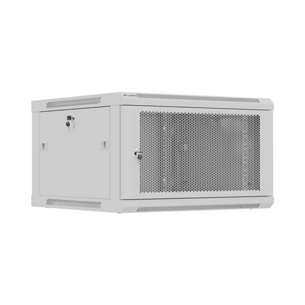 Szafa Lanberg SZAFA INSTALACYJNA RACK WISZĄCA 19" 6U 600X600 SZARA DRZWI PERFOROWANE (FLAT PACK)