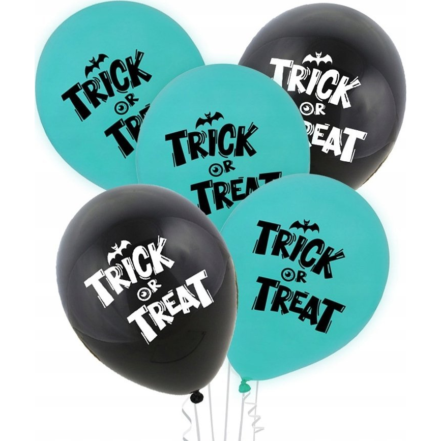 Halloween Boo Lufi - 5 db, 30 cm, Fekete/Kék (645533)