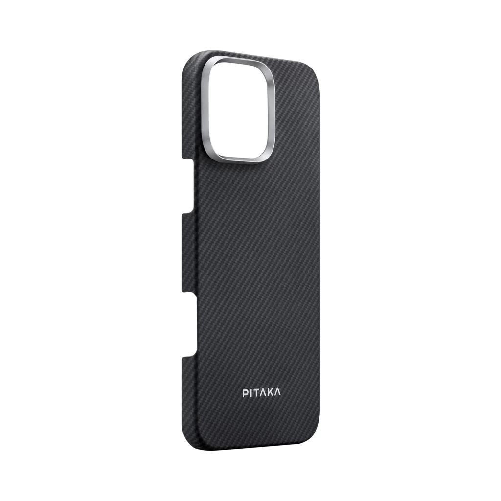 Pitaka Ultra-Slim Twill Apple iPhone 16 Pro Max tok MagSafe rögzítéssel fekete/szürke (KI1601PMA) (KI1601PMA)