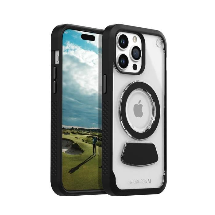 Rokform Eagle 3 iPhone 15 Pro Max Mágneses Tok - Átlátszó/Fekete (312401P)