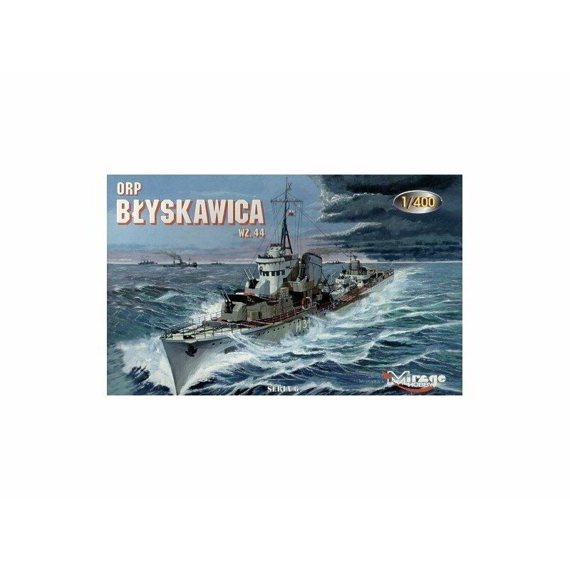 Mirage Hobby ORP Błyskawica wz.44 hajó műanyag modell (1:400) (400615)