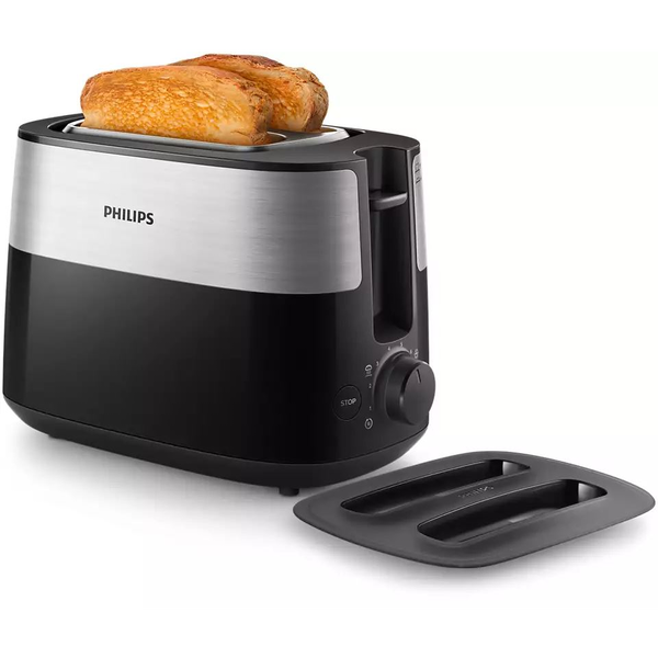 Philips Daily Collection HD2517/90 brødrister 8 2 skive(r) 830 W Sort, Sølv