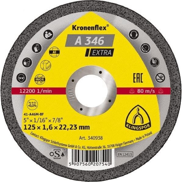  Klingspor tarcza do cięcia metalu 230mm x 1,9mm x 22,2mm (340952)