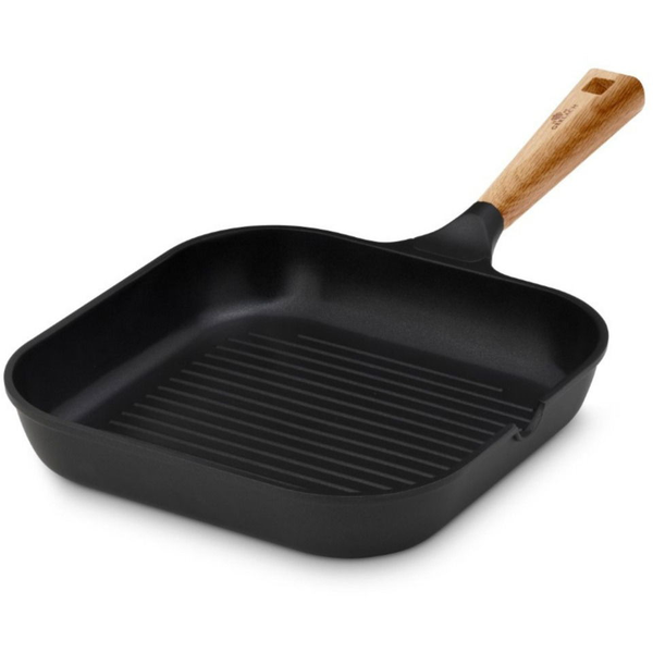Грил тиган Natur, Gerlach, Алуминий, Керамично незалепващо покритие, 24 см, Черен / Кафяв