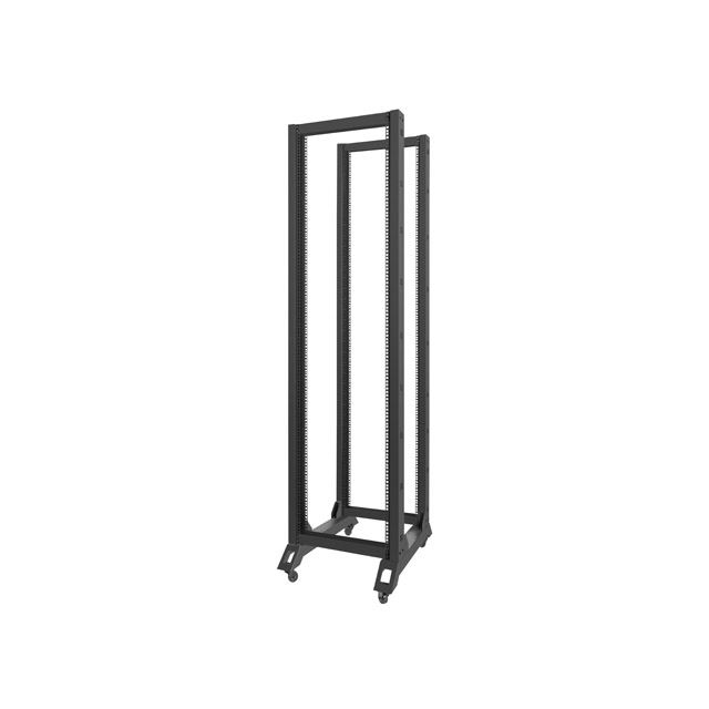 Lanberg 42U 19" nyitott álló rack szekrény 600x800mm fekete (OR01-6842-B) (OR01-6842-B)