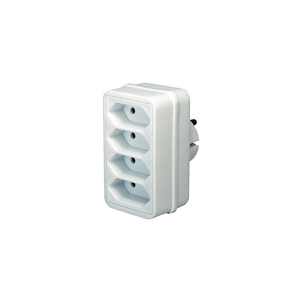 Brennenstuhl Adapterstecker  Euro 4  4x  weiß