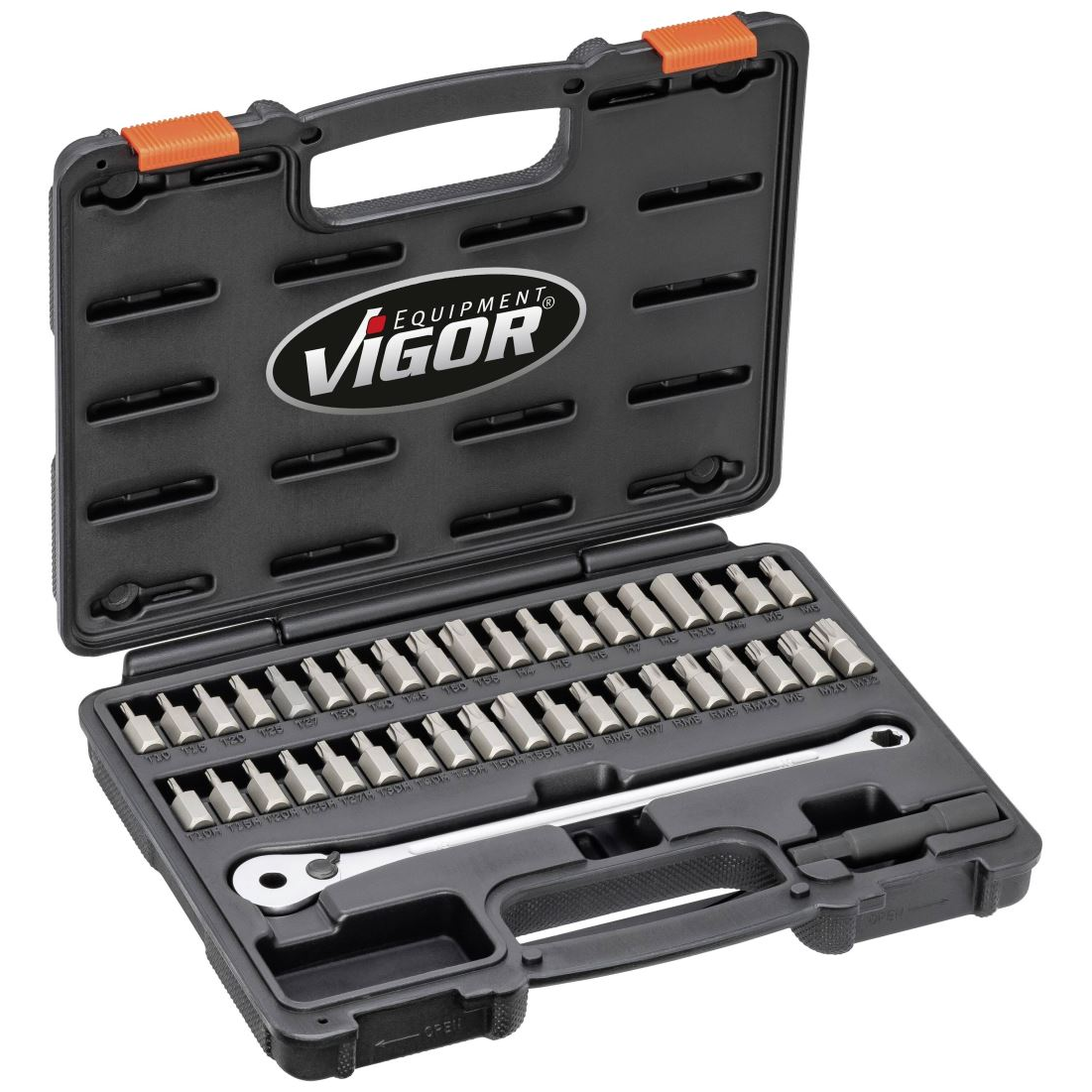 Vigor V7784 racsnis csavarkulcs bitkészlet 250 mm (V7784)