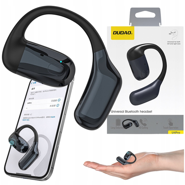Bluetooth слушалки Dudao U4Pro, черни