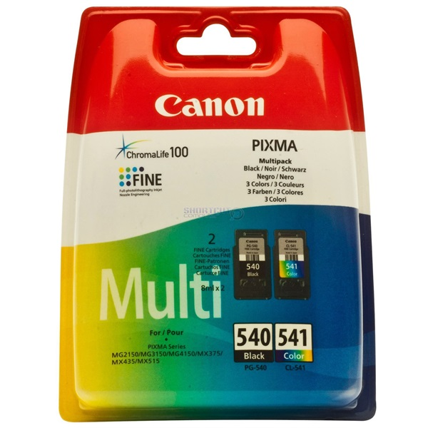Canon PG-540/CL-541 cartuccia d'inchiostro 2 pz Originale Resa standard Nero, Ciano, Magenta, Giallo