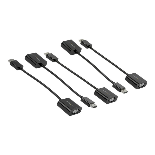StarTech.com DP2VGA3X5 videokabel adapter 0,1 m DisplayPort VGA (D-Sub) Sort