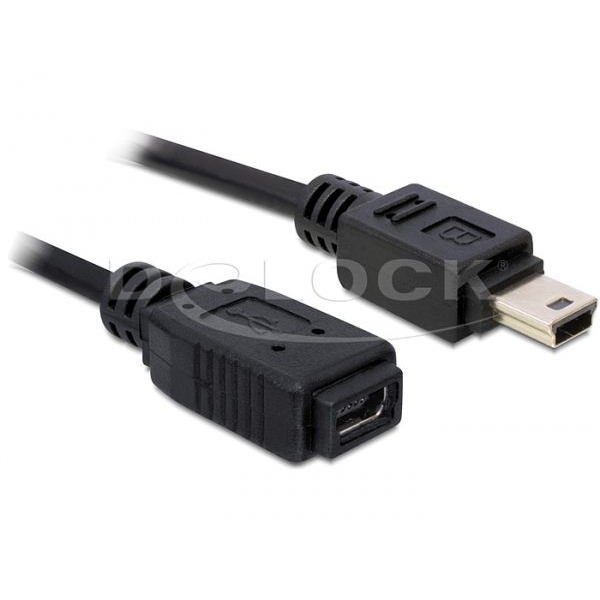 Delock DL82667 USB 2.0 mini-B hosszabbító kábel apa-anya 1 m