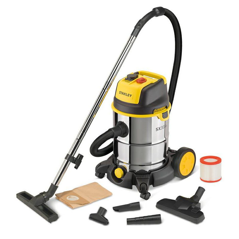 Stanley SXVC30XTDE Takarítógép Ipari Porszívó 1600 Watt (ST-SXVC30XTDE)